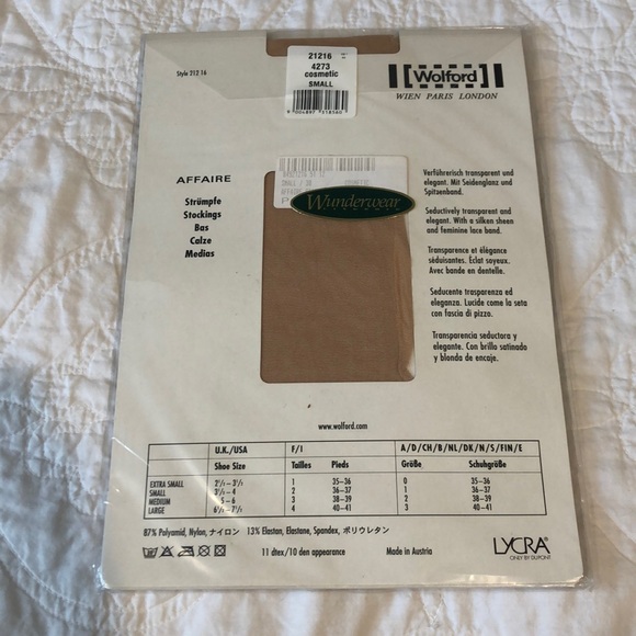 New Wolford Affaire Stocking Nude Sz S - Picture 2 of 4